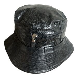 Nike Black PU Bucket Hat One Size Unisex